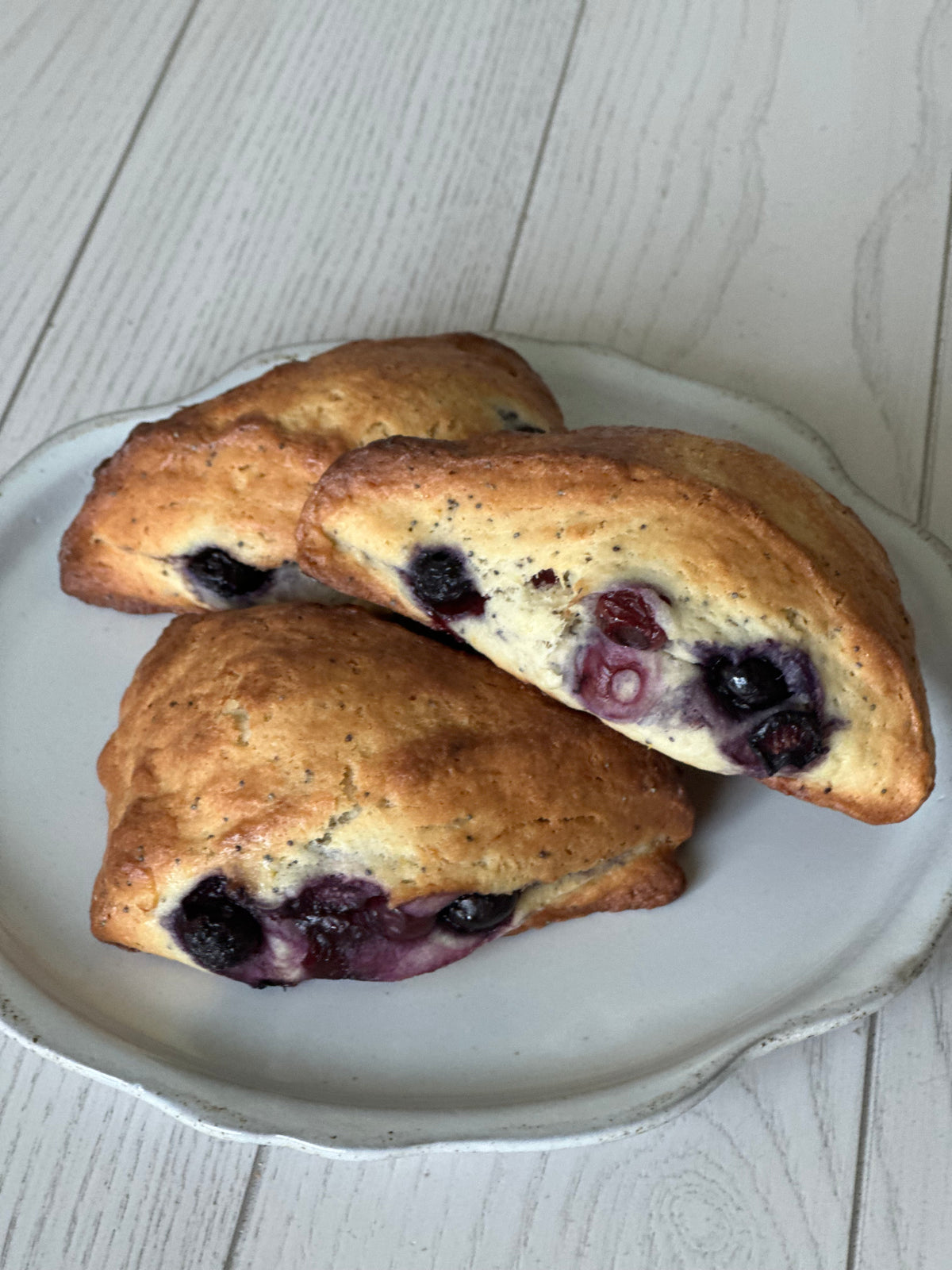 Blueberry, Lemon & Poppy Seed Sourdough Scones