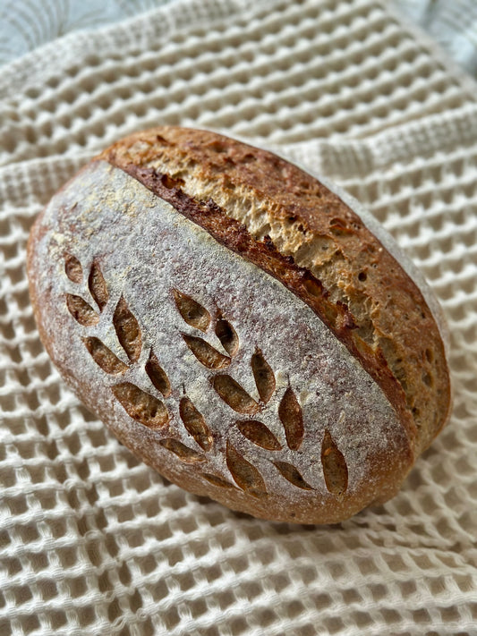 Rye-Wheat Sourdough With Flex & Pumpkin Seeds