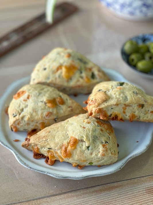 Cheddar Chive Sourdough Scones