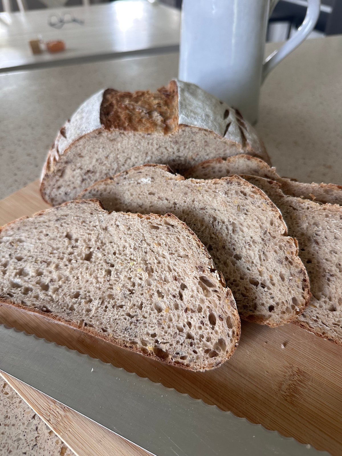 Rye-Wheat Sourdough With Flex & Pumpkin Seeds