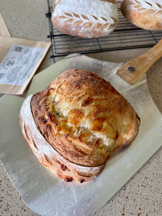 Gouda Garlic Sourdough Bread