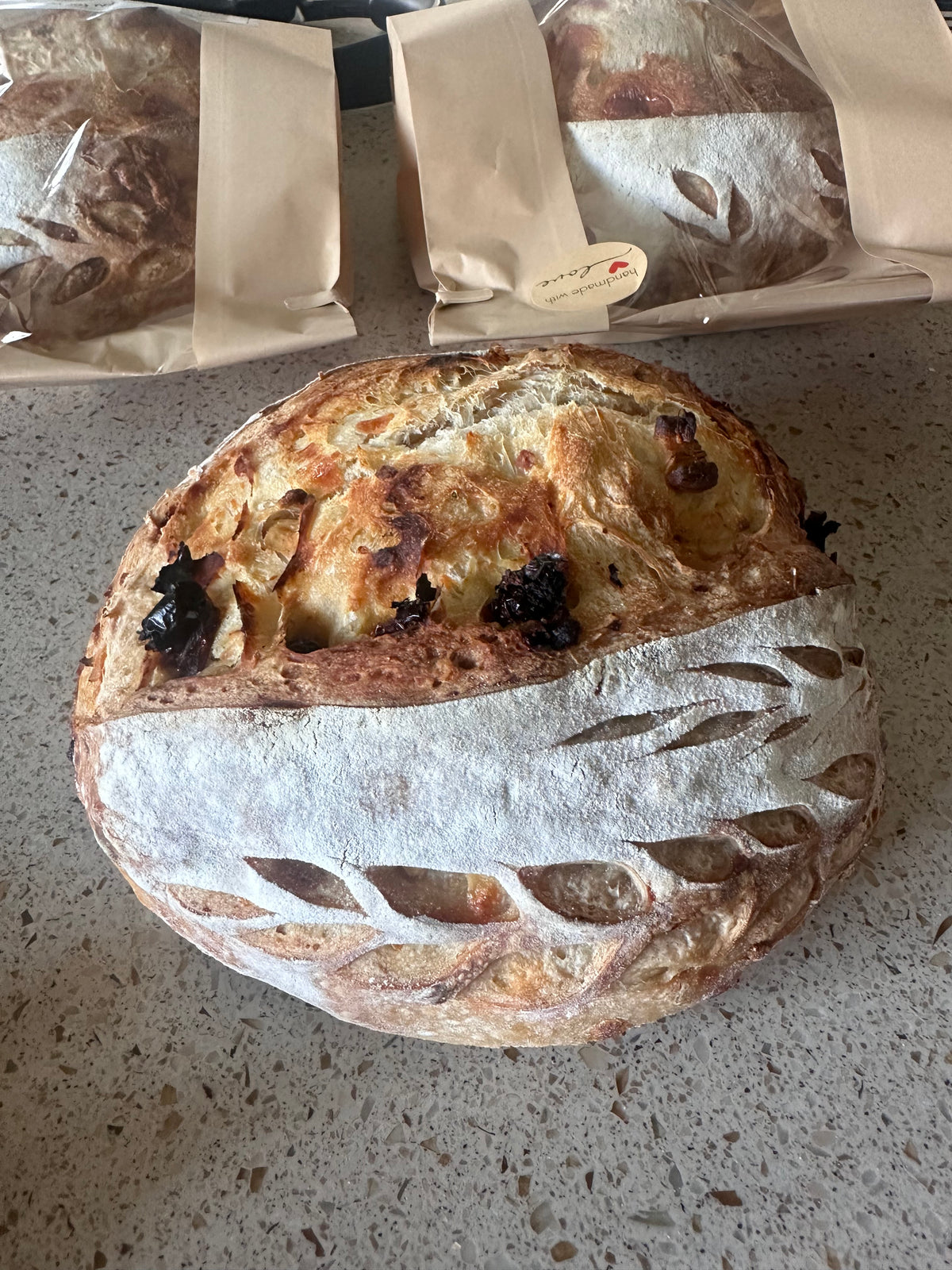 Sun-Dried Tomato, Roasted Garlic & Parmesan Sourdough