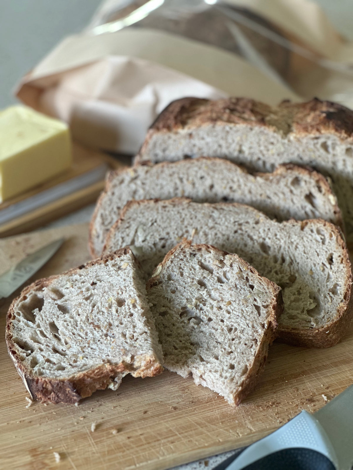 Rye-Wheat Sourdough With Flex & Pumpkin Seeds